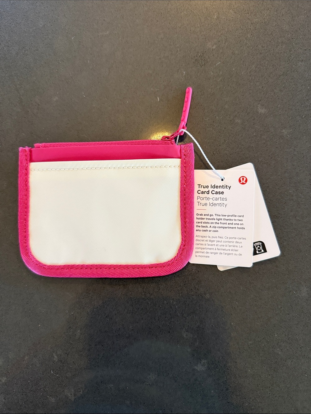 lululemon athletica Pink and White True Identity Card Case - Picture 2 of 3